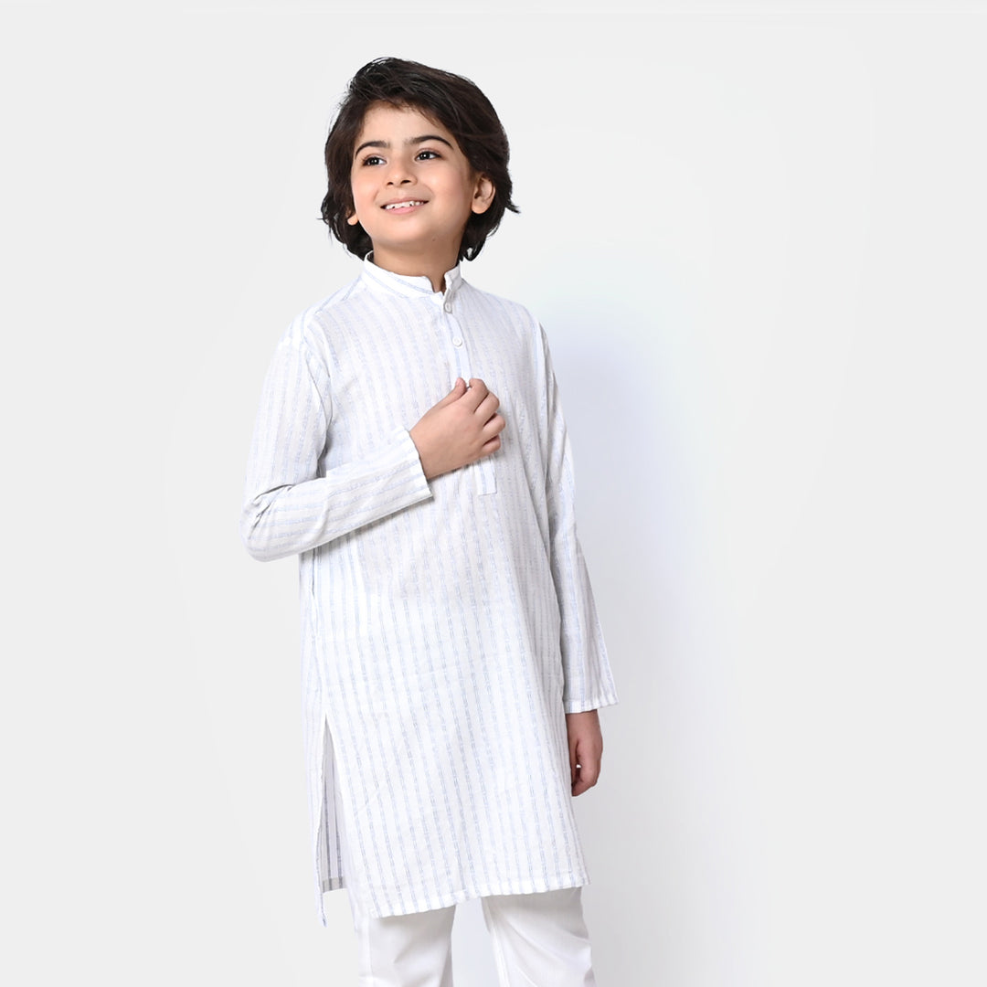 Boys Cotton Basic Kurta - Multi