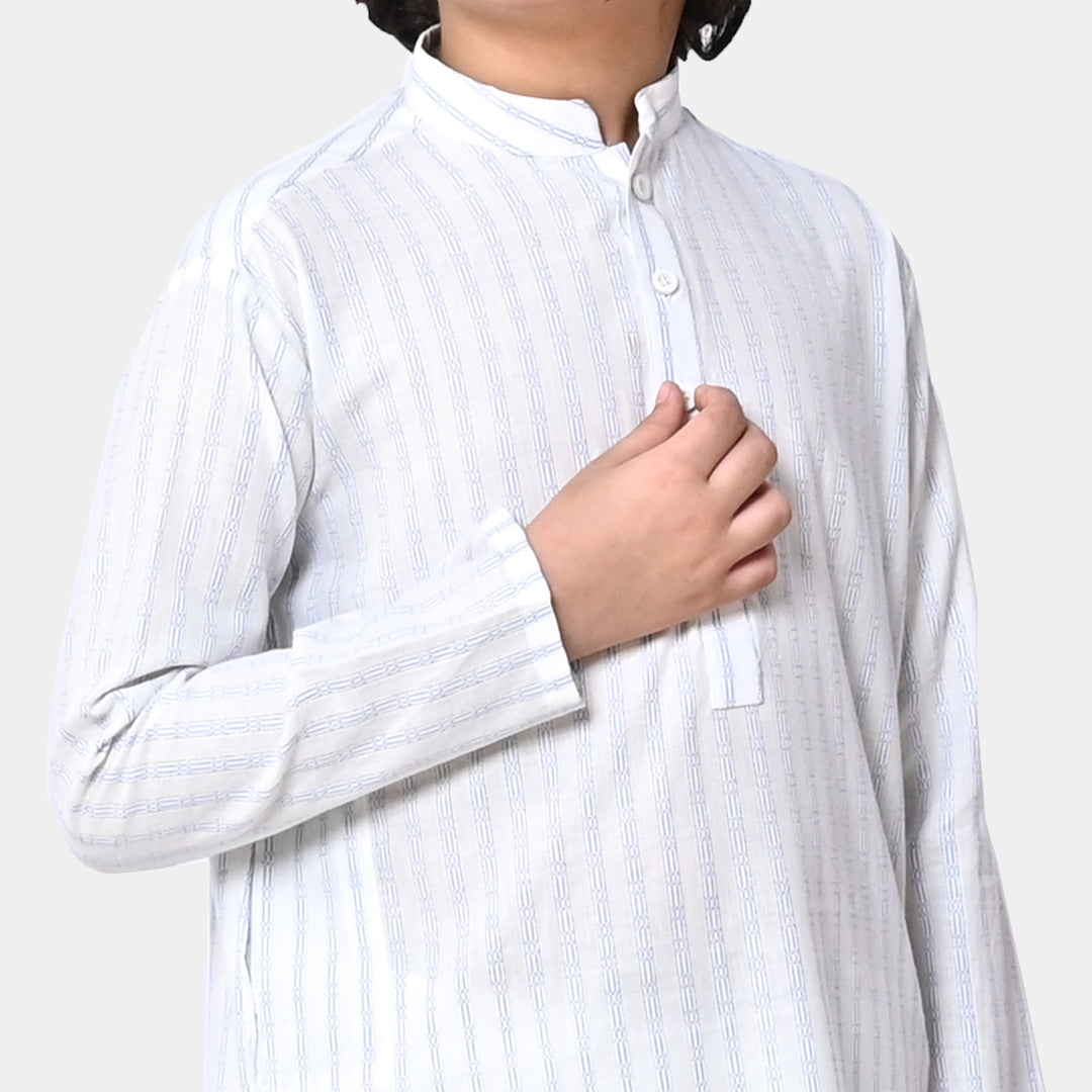 Boys Cotton Basic Kurta - Multi