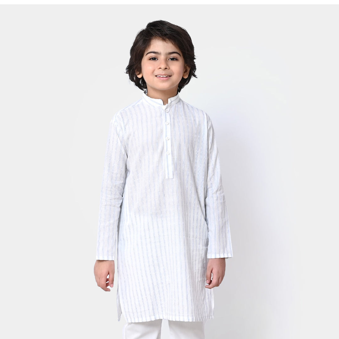 Boys Cotton Basic Kurta - Multi