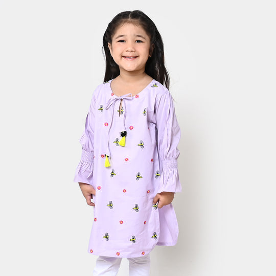 Girls Cotton Embroidered Kurti Honey Bee