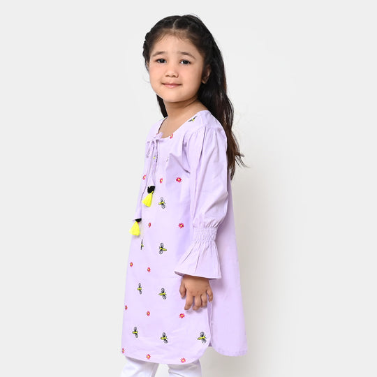 Girls Cotton Embroidered Kurti Honey Bee