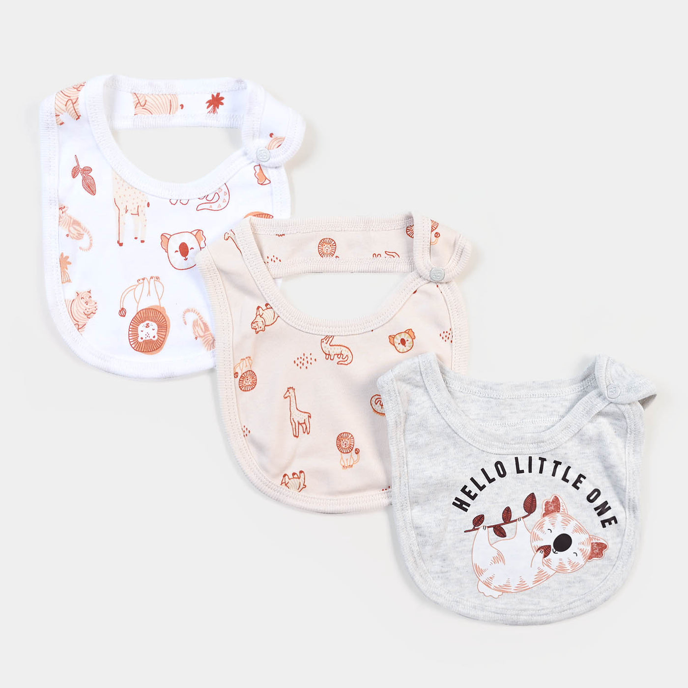 Bibs 3 PCs Set Safari - Mix