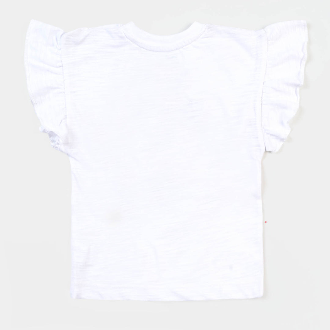 Infant Girls Slub T-Shirt Good Thing - White