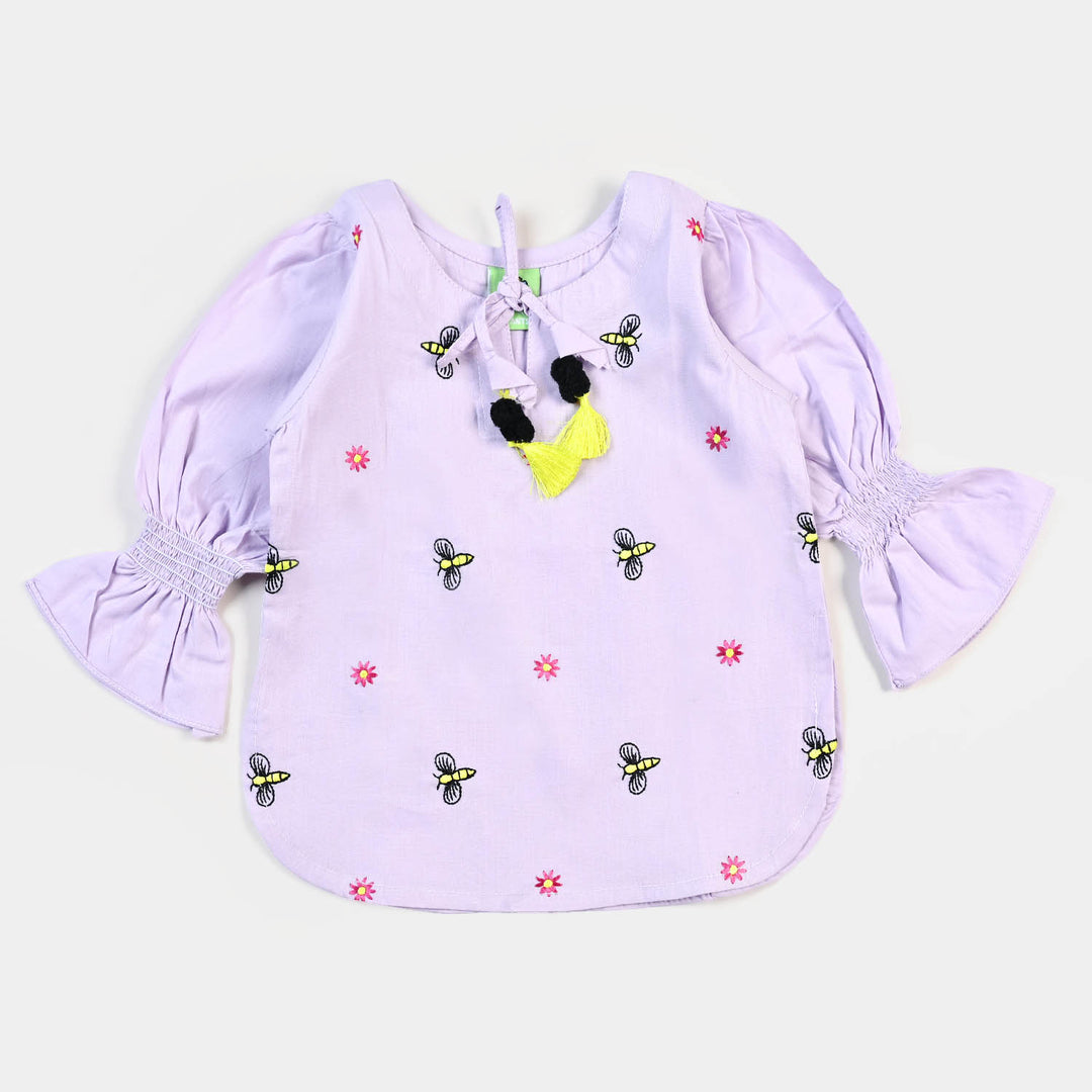 Infant Girls Cotton Embroidered Kurti Honey Bee