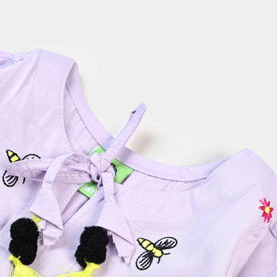 Infant Girls Cotton Embroidered Kurti Honey Bee