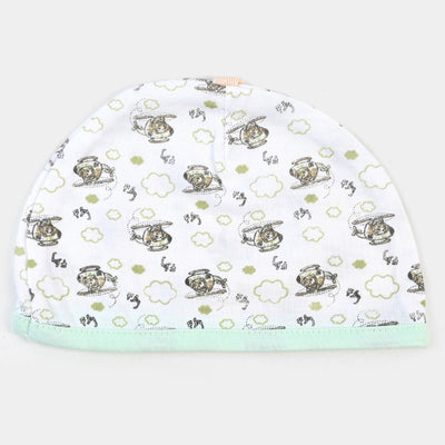 Baby Cap Helicopter Print | 3-6Months