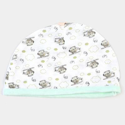 Baby Cap Helicopter Print | 3-6Months
