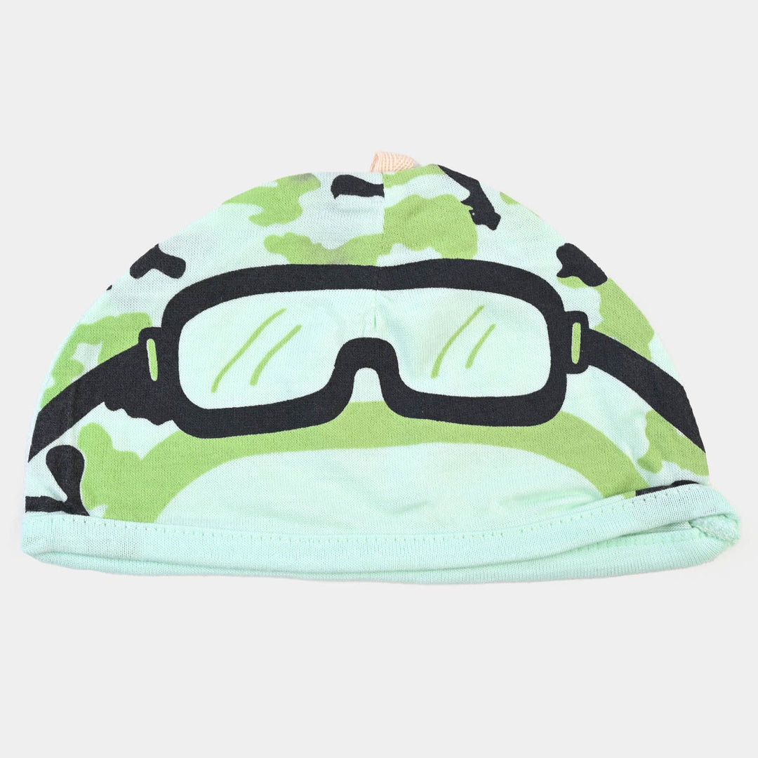 Baby Cap Glasses Print | 3-6Months