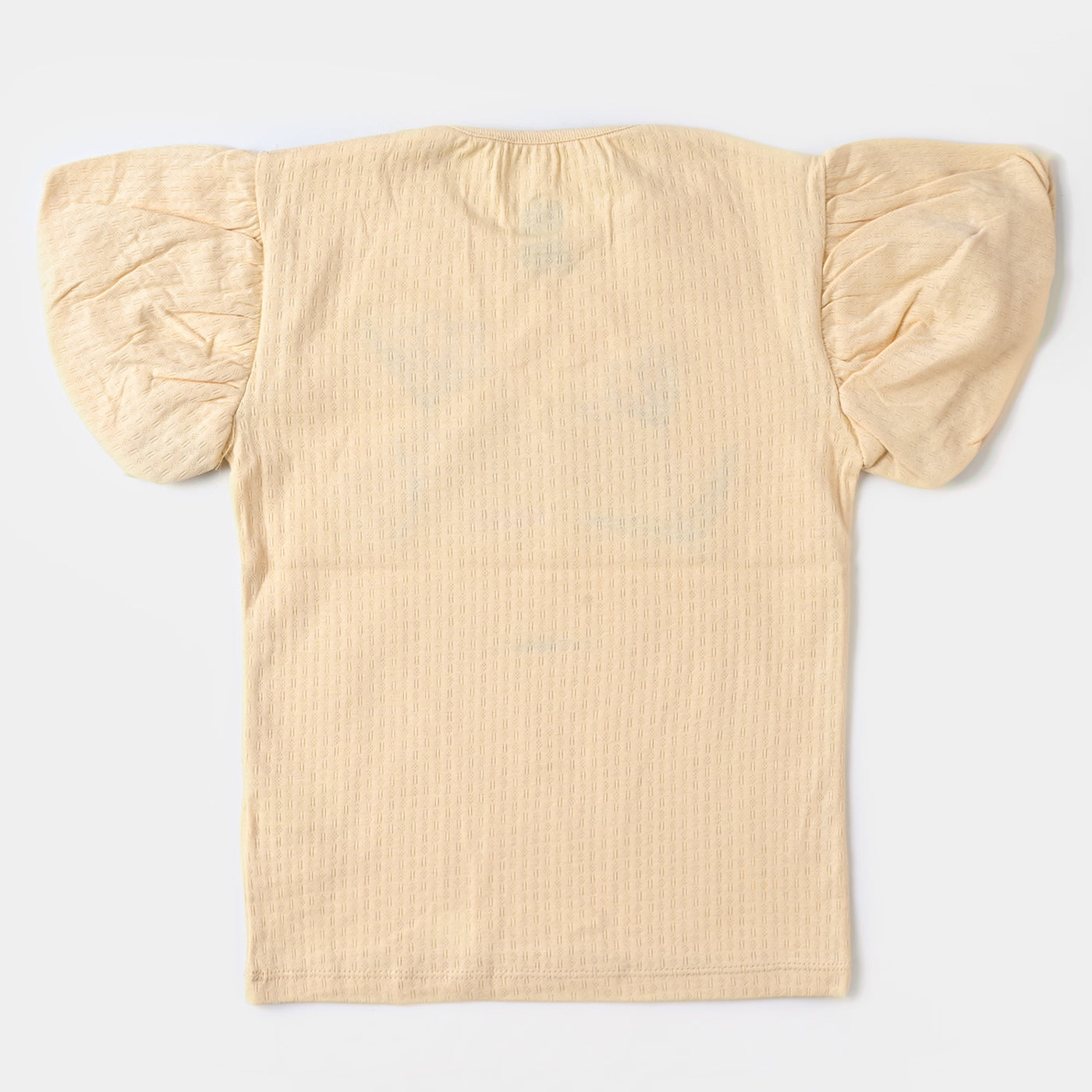 Girls Cotton T-Shirt Fancy  - M Mustard