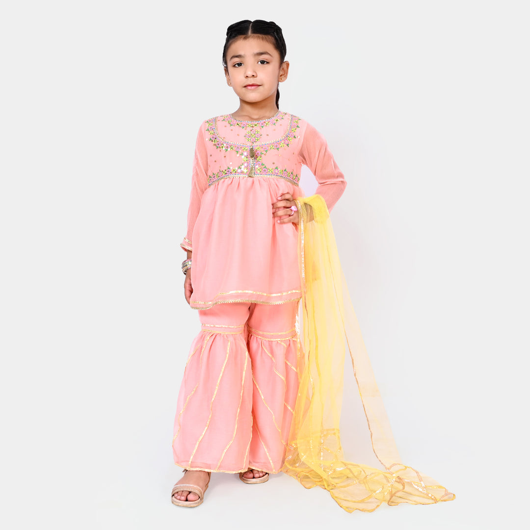 Girls Chiffon 3PCs Suit Bano | Paradise