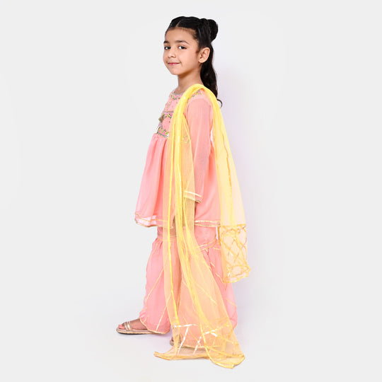 Girls Chiffon 3PCs Suit Bano | Paradise