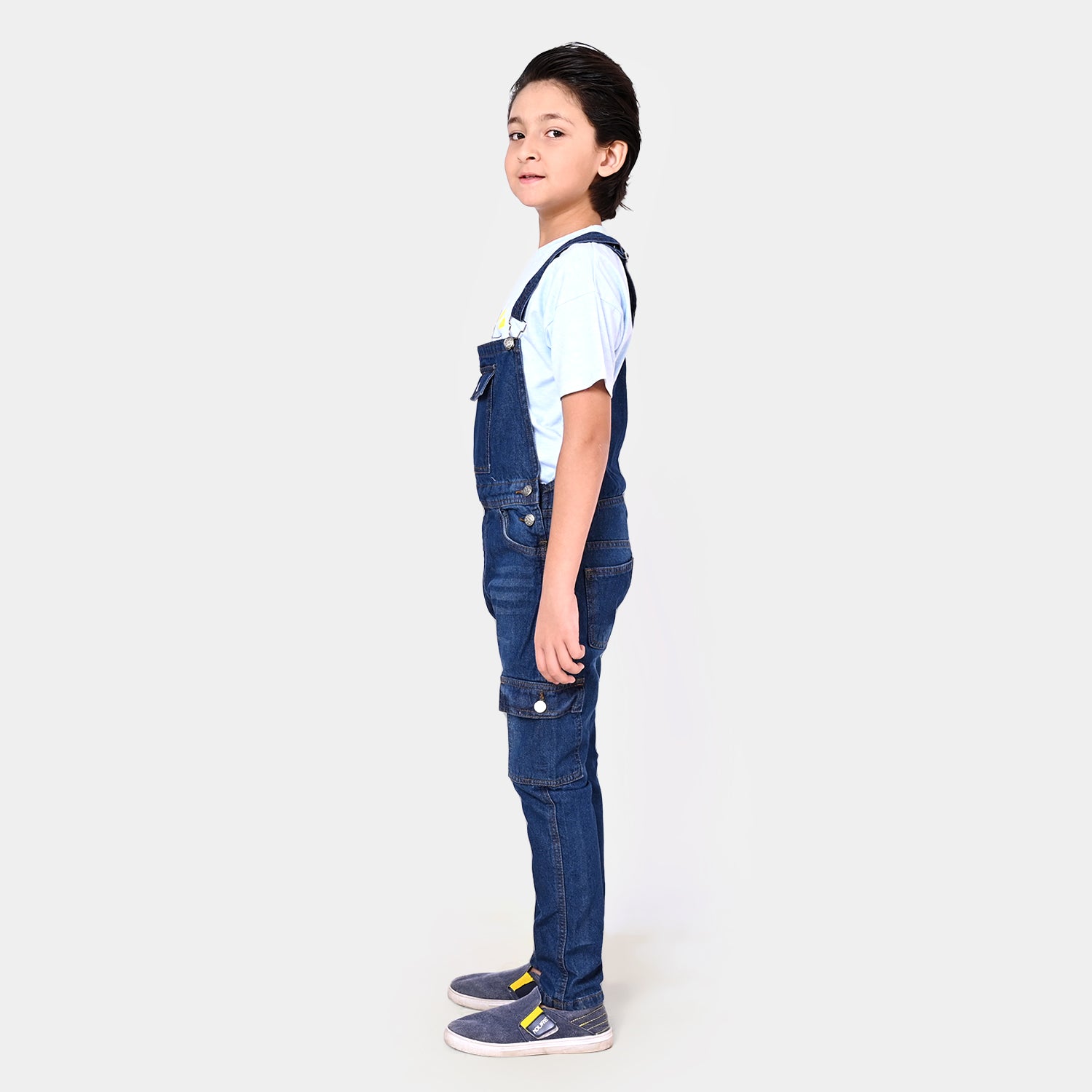 Boys Denim Over All Dungaree - Mid Blue Price in Pakistan | Bachaa