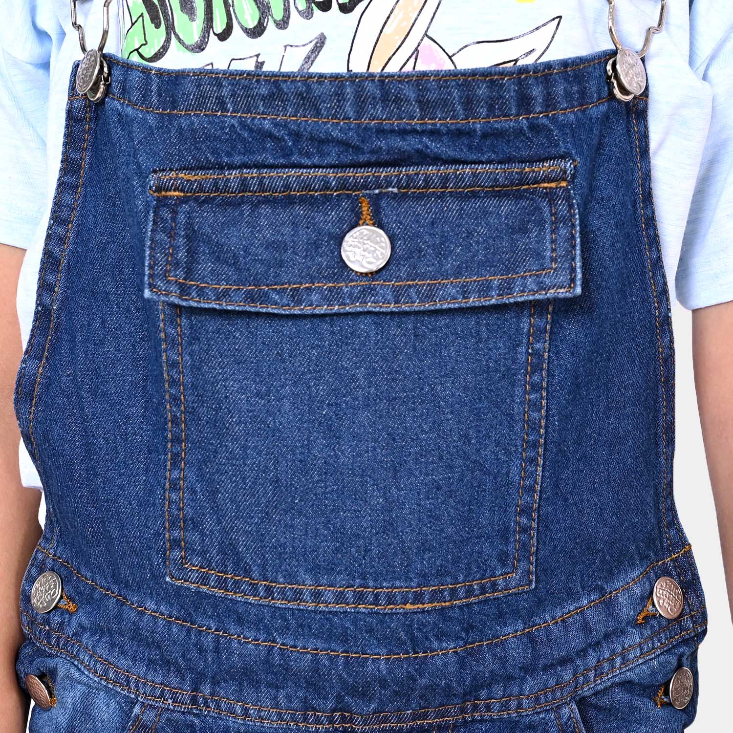 Boys Denim Over All Dungaree - Mid Blue Price in Pakistan | Bachaa