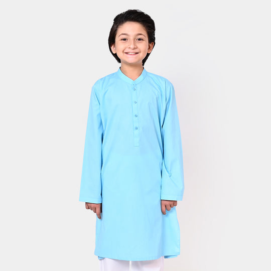 Boys Cotton Basic Kurta | SKY BLUE