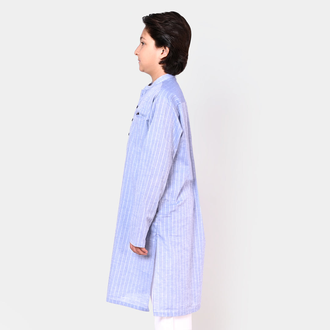 Boys Viscose Styling Kurta - LT.Blue