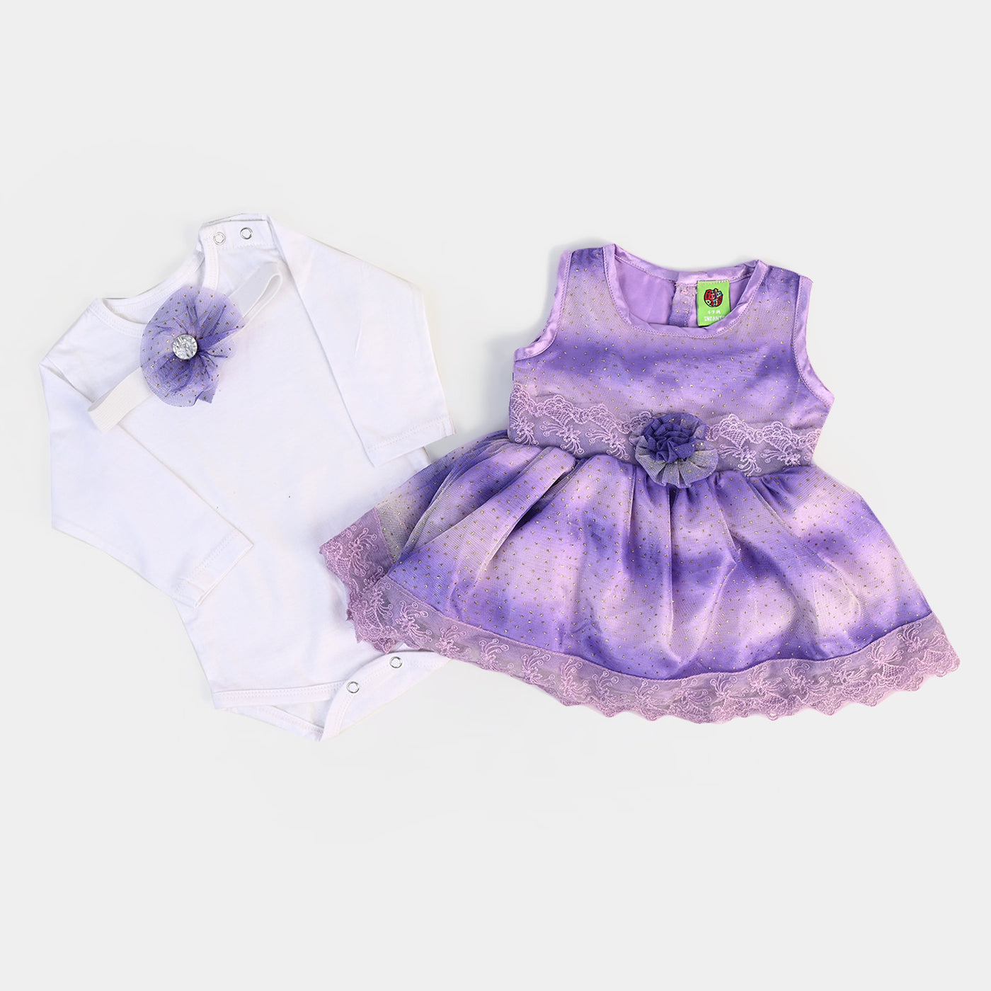 Infant Girls 3PCs Gift Set   - Purple