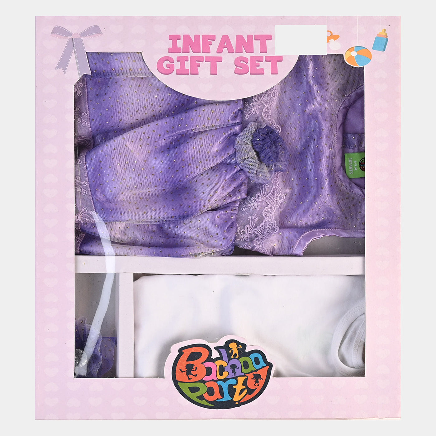 Infant Girls 3PCs Gift Set   - Purple