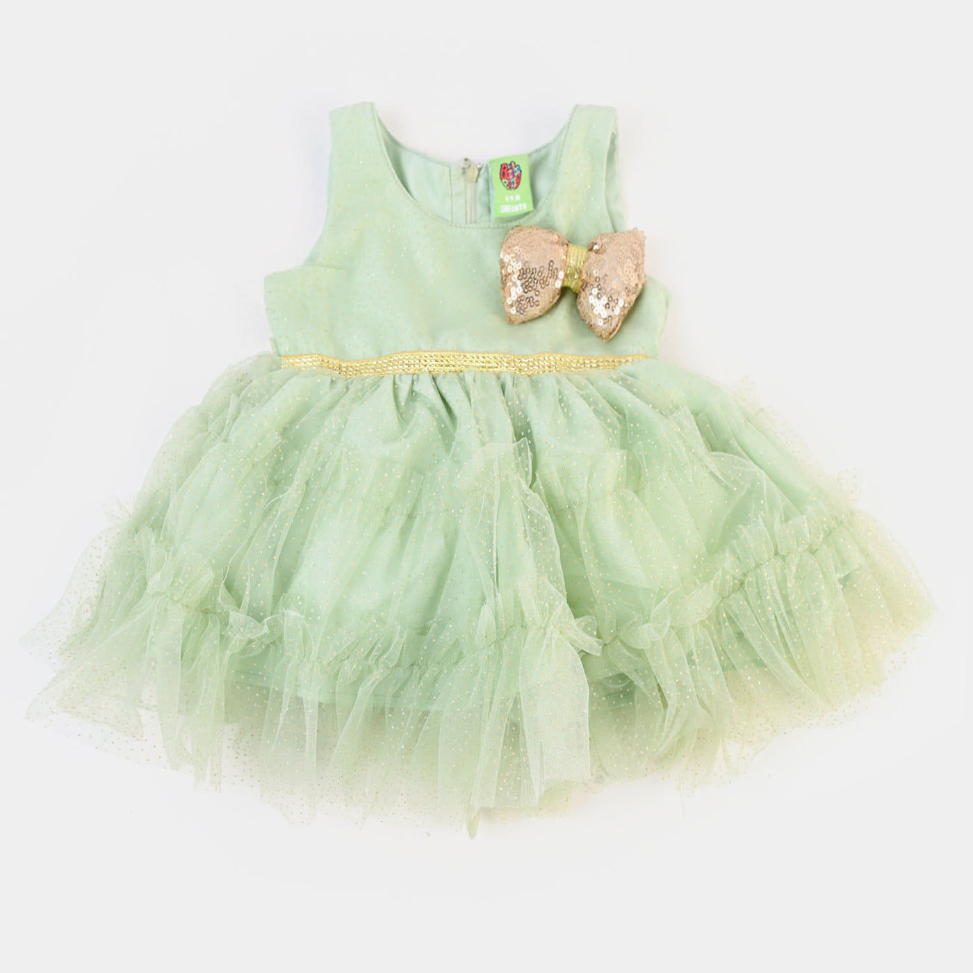 Infant Girls Fancy Frock Glittery - Mint Green