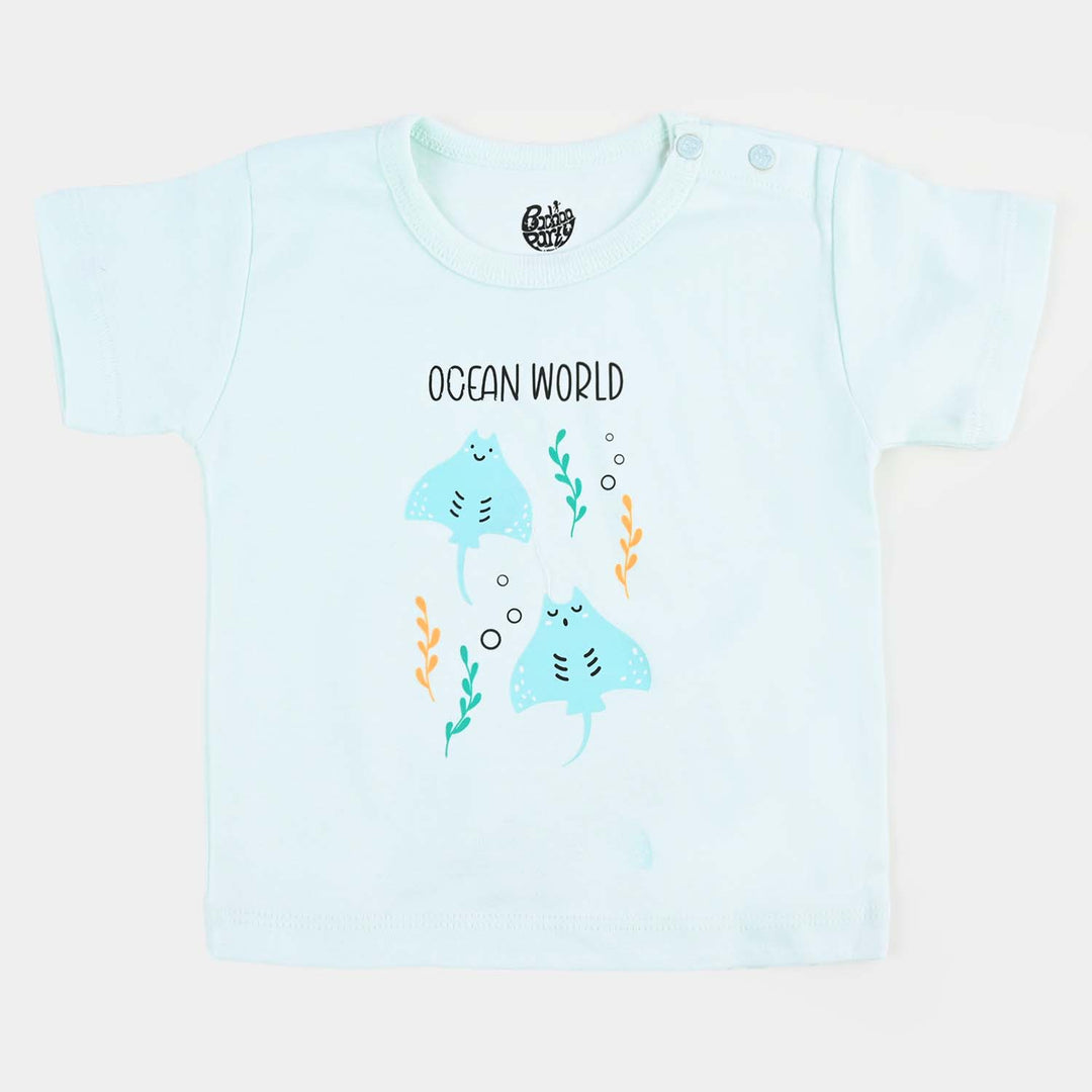 Infant Boys 2Pcs Suit Marine World  - SKY BLUE