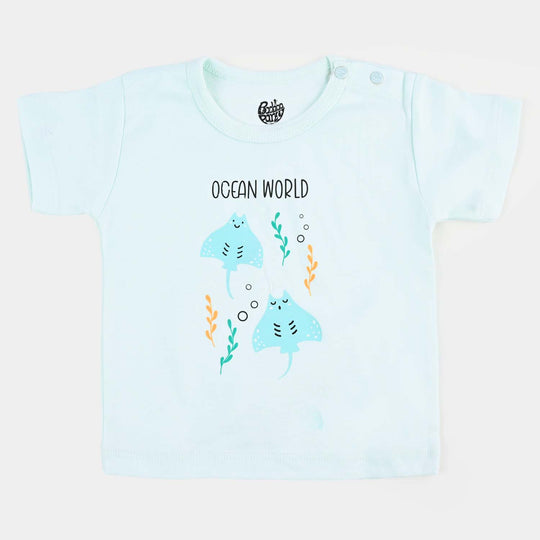 Infant Boys 2Pcs Suit Marine World  - SKY BLUE