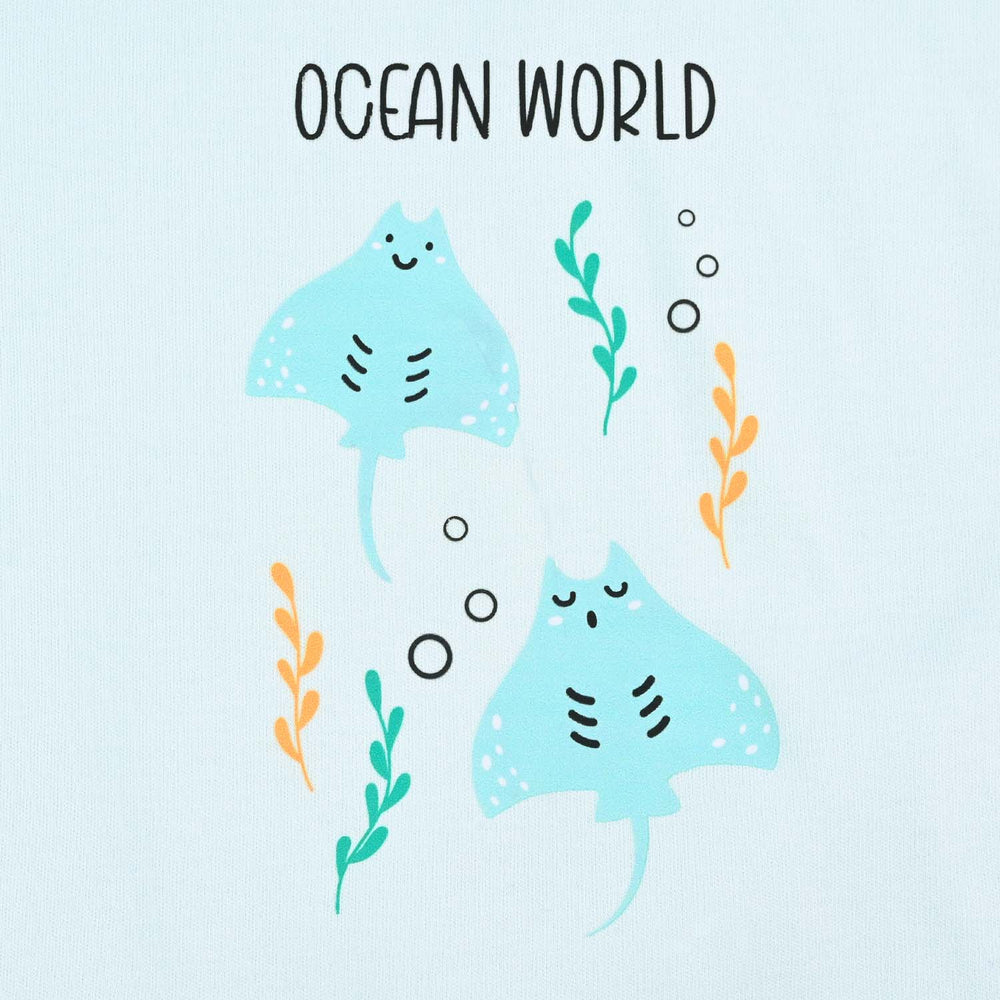 Infant Boys 2Pcs Suit Marine World  - SKY BLUE