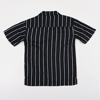 Boys Cotton Casual Shirt Stripes - BLACK