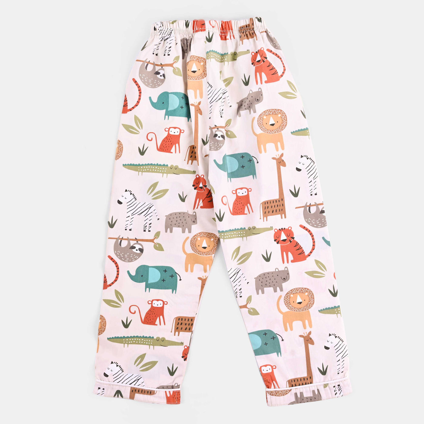 Boys Woven Night Suit Animals - Beige