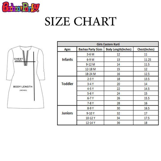 Infant Girls Digital Print Kurti Lemon Bunches-Multi