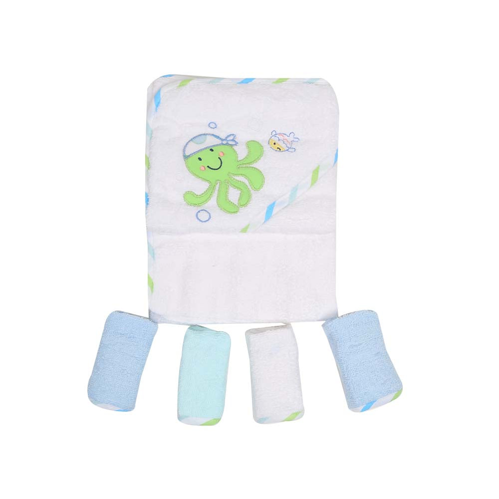 Carter's Octopus Hooded Bath & Face Towel 5 Pcs (6266)