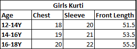 Teens Girls Cotton Digital Print Kurti Suit Me - Multi