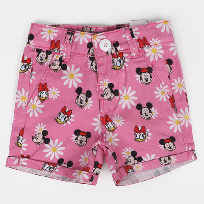 Infant Girls Cotton Short Character - Pink
