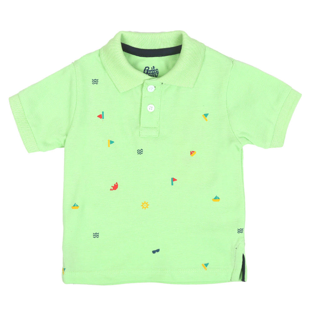 Infant Boys Polo Summer Breeze-Green