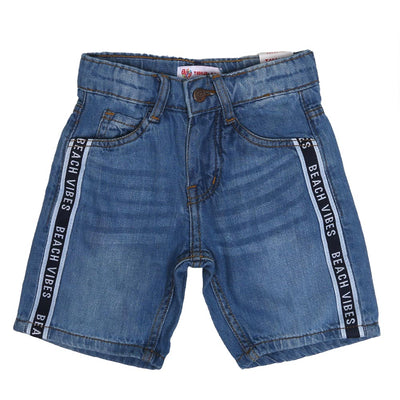 Boys Short Denim Surf Emb - Light Blue