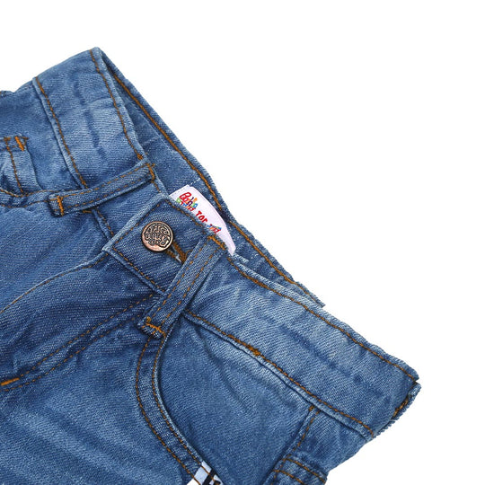 Boys Short Denim Surf Emb - Light Blue
