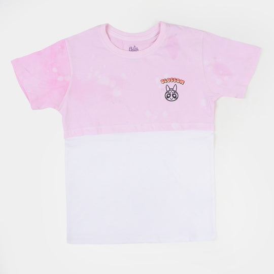 Girls Cotton T-Shirt Power Girls - Tie Dye