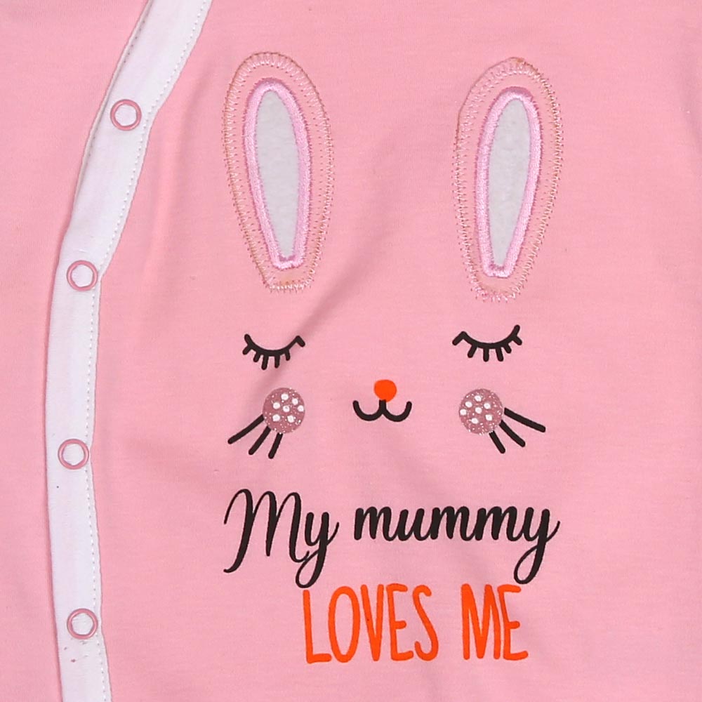 Infant Girls Knitted Romper Mummy Loves - Pink
