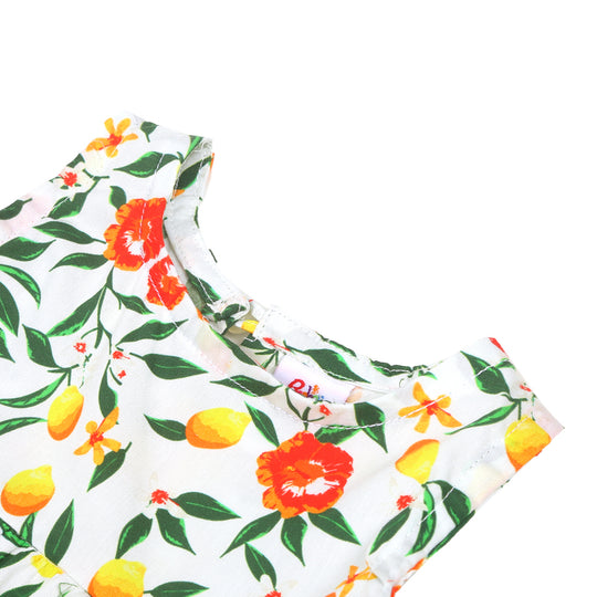 Infant Girls Digital Print Kurti Lemon Bunches-Multi