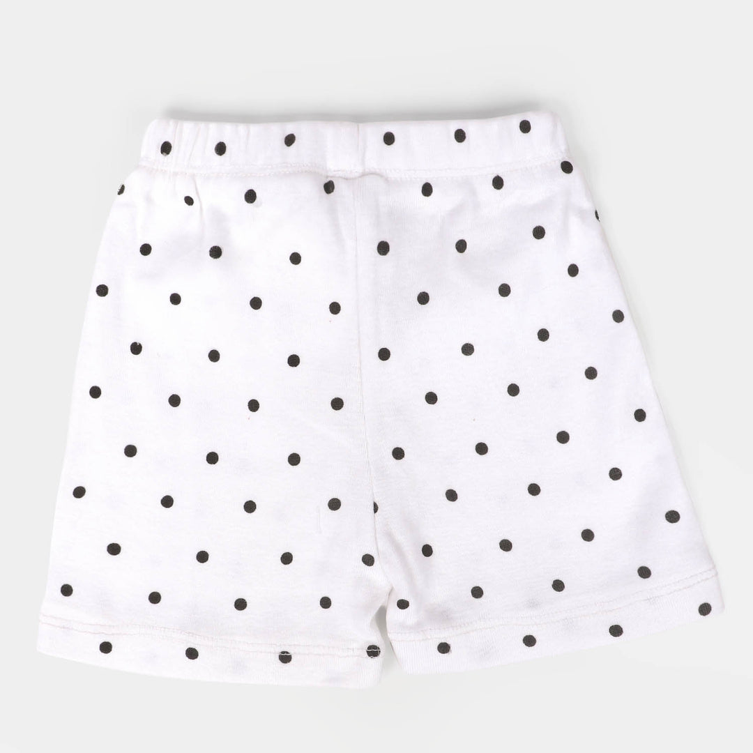 Infant Girls Rib Short 3Pcs Hedge Hugs & Dots