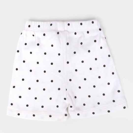 Infant Girls Rib Short 3Pcs Hedge Hugs & Dots