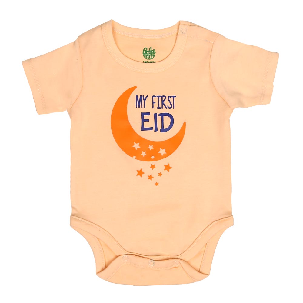 Infant Basic Romper Unisex First Eid - Cream Puff