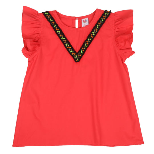 Girls Casual Top Necklace - Paradise Pink