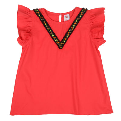 Girls Casual Top Necklace - Paradise Pink