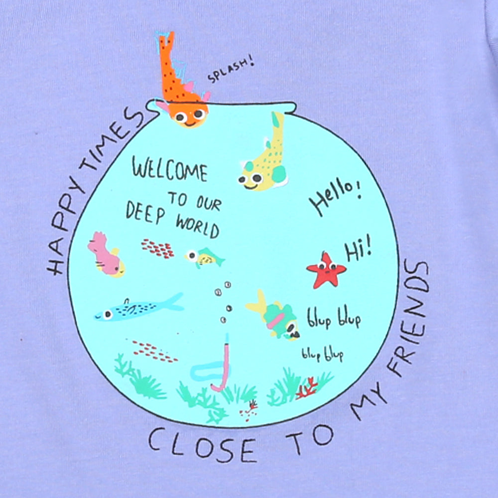 Infant Girls T-Shirt Happy Times - Purple