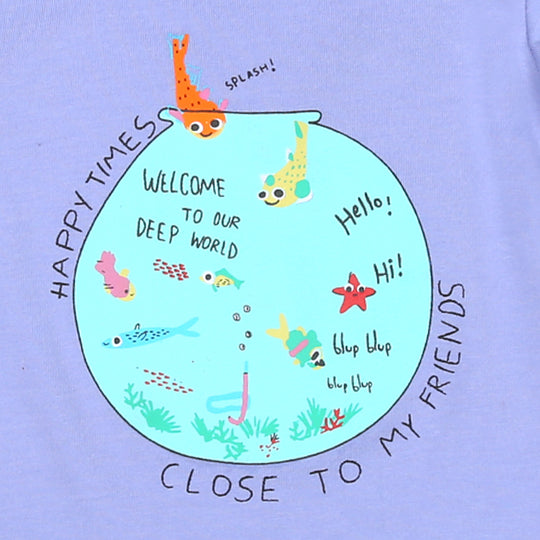 Infant Girls T-Shirt Happy Times - Purple