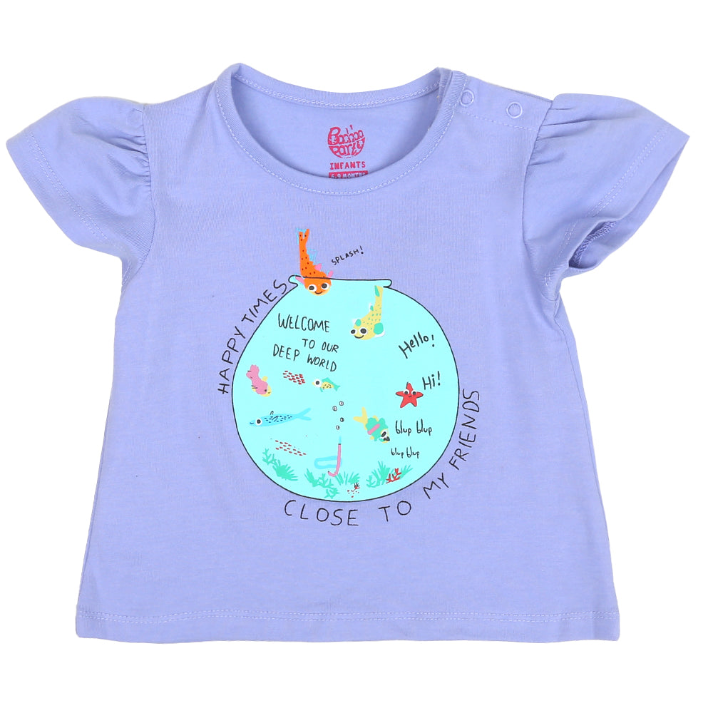 Infant Girls T-Shirt Happy Times - Purple