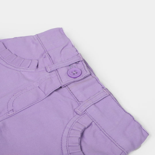 Infant Girls Cotton Short Growing Day By Day - Purple