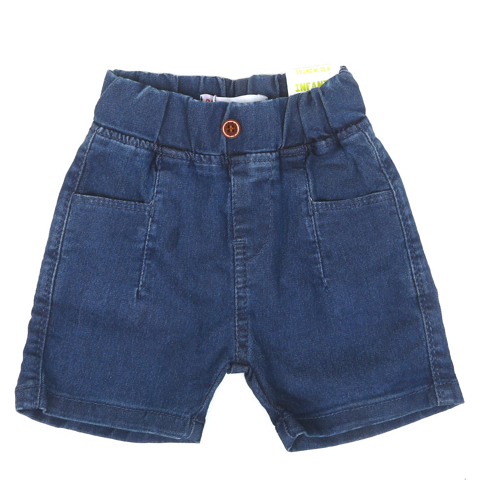 Infant Boys Denim Shorts - Mid Blue