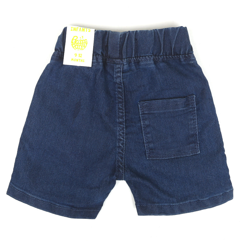 Infant Boys Denim Shorts - Mid Blue