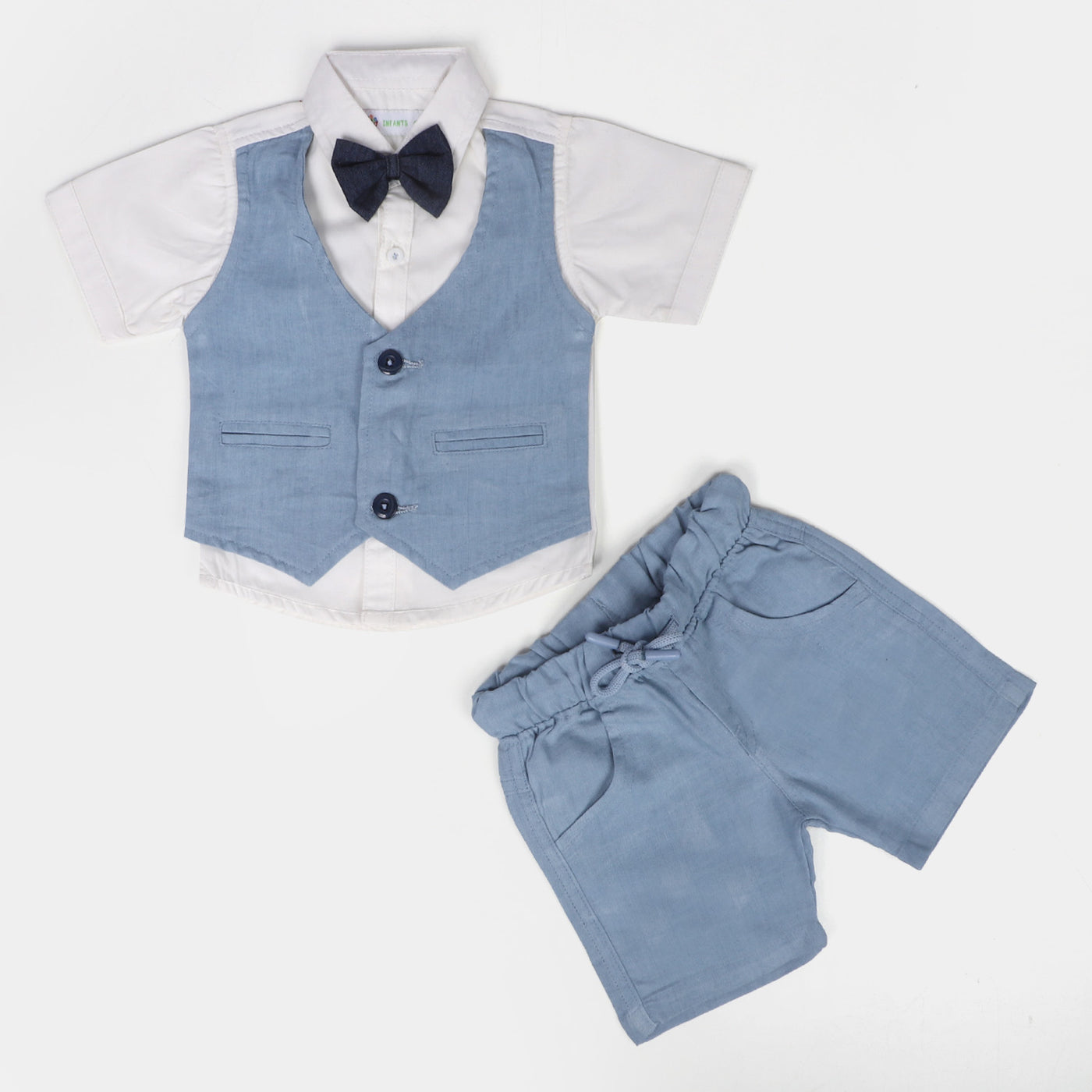 Infant Boys Cotton Suit - LIGHT BLUE