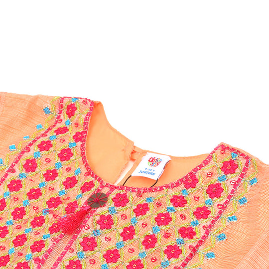 Girls 3Pcs Fancy Gulnaz - Light Orange